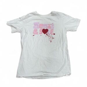 Nike Kids White and Pink Heart & Soul T-Shirt